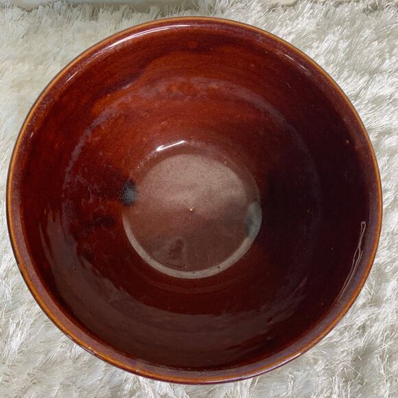 Vintage Marcrest Oven Proof Daisy Dot Brown Stoneware Bowl Dish - Picture 5 of 8